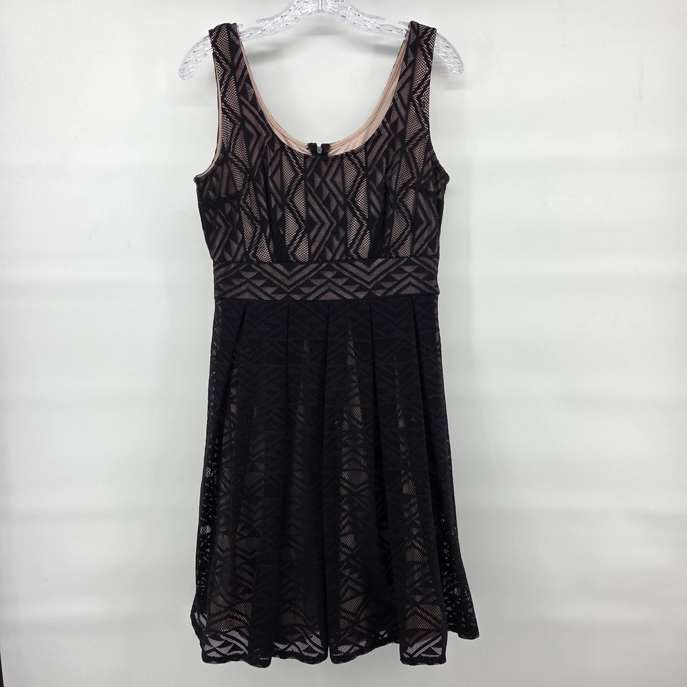 Maggy London Dress 6 Black Lace Overlay Goth Dark‎ Coquette Whimsygoth Party